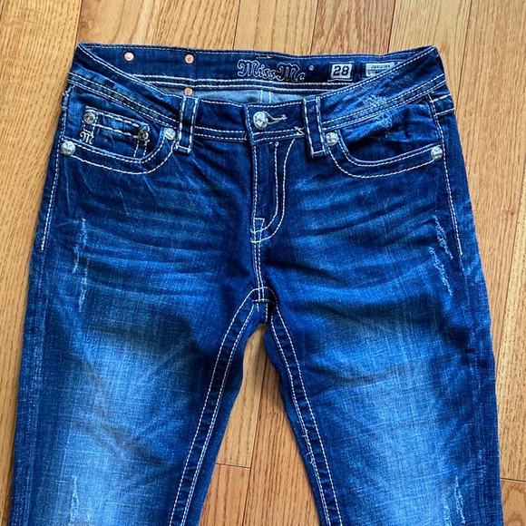 Miss Me boot cut distressed jeans - Picture 2 of 8